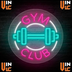 Neón Flex Gym Club, Rótulo...