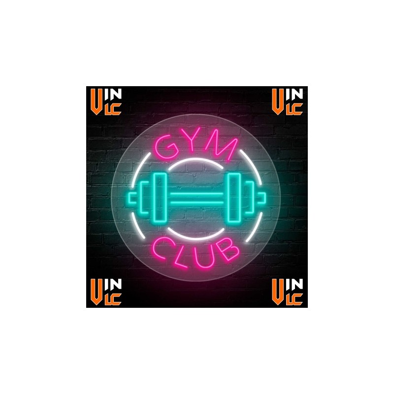 Neón Flex Gym Club, Rótulo Metacrilato