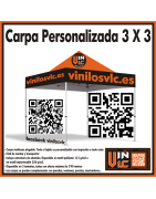 Carpa Personalizada con tela Impermeable 3x3