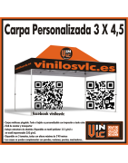 Carpa Personalizada con tela de bandera 3x4,5