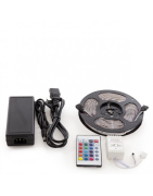 Tira 150 LED 36W RGB Blister Transformador, Controlador, Mando a Distancia IP65