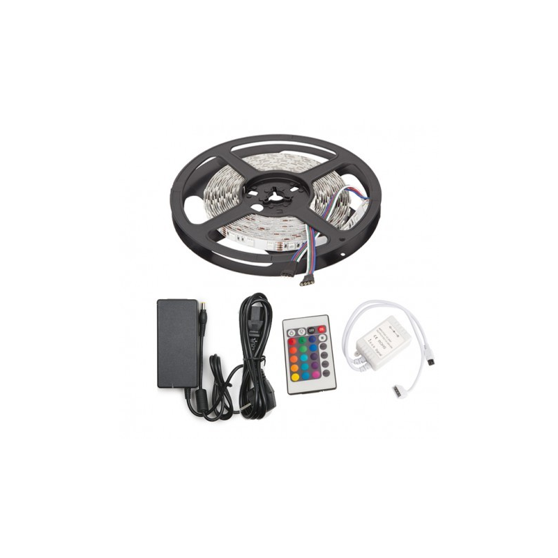 Tira 300 LED 72W RGB IP33 Transformador/Controlador